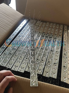 Dispositif <span class=keywords><strong>anti</strong></span>-oiseaux à pointes en acier inoxydable de 50 cm avec base et broches, pour la protection contre les pigeons et autres oiseaux – Vente en gros - Product Image 6