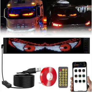 Pantalla LED suave para coche, pantalla de publicidad Flexible montada en vehículo USB, aplicación Bluetooth, ventana de cristal, pantalla de visualización de ojo de Diablo - Product Image 2