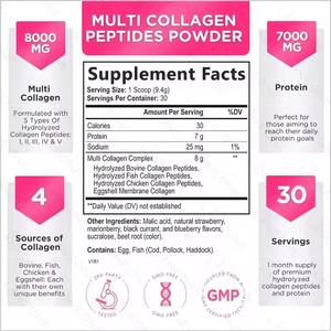Suplemen Perawatan Kulit Kecantikan Wanita Bubuk Kolagen Laut Terhidrolisis Multi Kolagen Label Pribadi Suplemen Kesehatan - Product Image 4