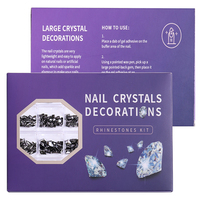 Mix Shape Nail Charms 3D Crystal Diamond Nail Decoration 24 Grid Bling Nail Art Rhinestones
