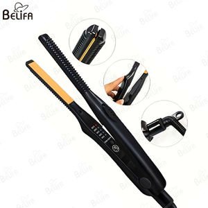 Nouveau petit fer plat pour <span class=keywords><strong>cheveux</strong></span> <span class=keywords><strong>courts</strong></span> <span class=keywords><strong>Mini</strong></span> fer à lisser chauffe rapide 3/10 pouces barbe fer à lisser bigoudi en céramique - Product Image 1