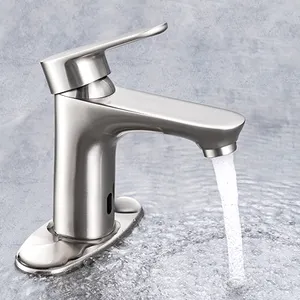 Thiết bị vệ sinh tự động vòi nước duy nhất Xử lý Rửa lưu vực vòi nước thiết kế độc đáo tự động tắt vòi nước phòng tắm