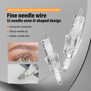 Fournitures de tatouage permanent NUOJO 0,18 mm 1RL 3RL 5XF 7F 14U Cartouches de liner 316 Acier inoxydable PMU Aiguille de tatouage jetable - Product Image 3