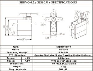 EMAX ES9051 Original, Mini Digital de 4.3g para Modelos RC - Product Image 5