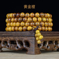 108 Mala Perles Long Collier Méditation Yoga Mala En Bois Perles Lâches Collier Bois De Santal Bouddhisme Tibétain Perles De Prière