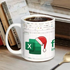 Feuille de calcul chaude L <span class=keywords><strong>Excel</strong></span> Tasse à café Tasse à cadeau en céramique Geek intéressante transfrontalière