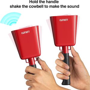Cloche à vache en acier LEKATO de 8 pouces avec poignée, accessoire sportif pour le football et le cheerleading, bruiteurs - Product Image 3