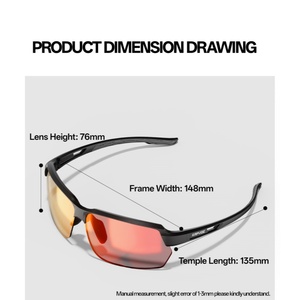 Gafas de Ciclismo Fotocromáticas KAPVOE - Gafas Deportivas Polarizadas <span class=keywords><strong>para</strong></span> Hombre, Gafas de Sol de Diseño con Protección UV400 <span class=keywords><strong>para</strong></span> Correr y Senderismo - Product Image 5