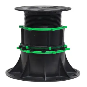 PP material adjustable plastic screw jack pedestal for flooring accessories
