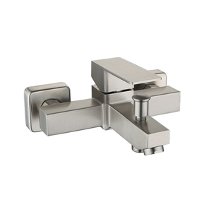 Wall Mounted Bathtub <strong>Shower</strong> Set With Hand <strong>Shower</strong> Stainless Steel <strong>Hose</strong> Adjustable Sliding Bar - Product Image 1