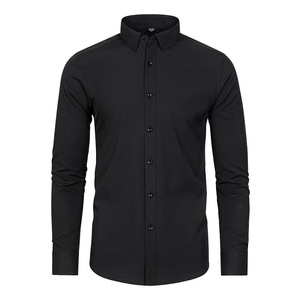 Camicia a maniche lunghe con finitura a trama <span class=keywords><strong>verticale</strong></span> a quattro vie con finitura traspirante traspirante ad asciugatura rapida - Product Image 6