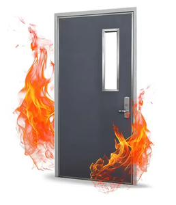 <span class=keywords><strong>Porte</strong></span> de sécurité ignifuge en acier inoxydable de qualité commerciale |   Plaque de <span class=keywords><strong>seuil</strong></span> renforcée |   Classe de sécurité incendie des bâtiments - Product Image 3