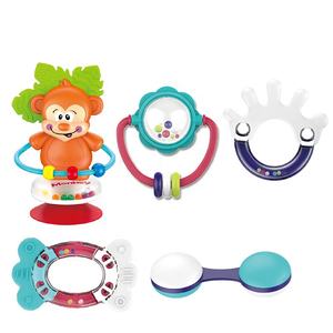 5 pièces <span class=keywords><strong>hochet</strong></span> bébé jouet anneau Musical main cloche bâton Animal mignon anneau <span class=keywords><strong>de</strong></span> dentition singe <span class=keywords><strong>ventouse</strong></span> bébé <span class=keywords><strong>hochet</strong></span> ensemble pour tout-petits - Product Image 2
