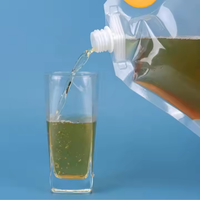 Pochettes souples transparentes personnalisées avec bec verseur et poignée pour eau potable, 1,5L, 2,5L, 5L