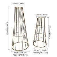 Support à fleurs en métal doré pas cher pour décorations de mariage, étagère à plantes en forme de chiffre, support de pot de fleurs pour table de mariage, événement festif