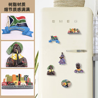 Autocollant de réfrigérateur en résine, personnage chameau, souvenirs d'attractions touristiques, autocollant de réfrigérateur créatif 3D tridimensionnel