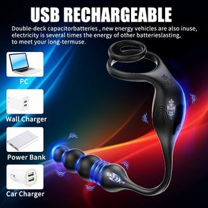 لعبة جنسية محفزة للغاية تبقى حلقة قضيب صلبة للرجال مع سدادة حلقة قضيب سدادة للمؤخرة - Product Image 6