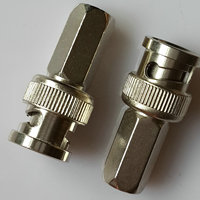 Connecteur mâle BNC pour câble RF TV avec contact en nickel