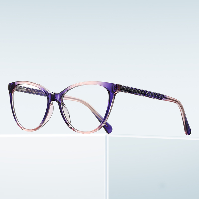 Women's Custom Logo Optical Glasses Frame Tr90 Fashion Eyewear with Classic Style Designer Eyeglasses