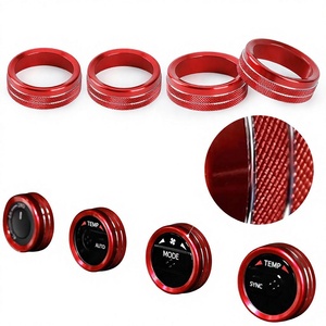 Poignée de levier de vitesse rouge en alliage d'aluminium antirouille pour BMW Série 2, Série 1, Série 3, Série 4, GT, X1, Audio, Climatisation - Product Image 2