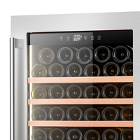 Réfrigérateur à vin rouge autoportant pour la maison, mini-bar à boissons, avec porte vitrée, pour 41 bouteilles, 140L, gaz R600a, pour l'extérieur