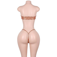 Tenues de danse exotique personnalisées, effet écailles de poisson métalliques, pour service de bouteilles, strip-tease, rave, pole dance, avec chaînes en strass, ensembles de fête et accessoires