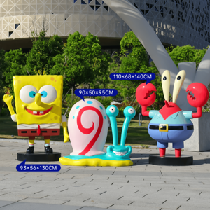 <span class=keywords><strong>SpongeBob</strong></span> Squarepants ngoài trời Vườn trang trí phim hoạt hình phim hoạt hình điêu khắc trang trí cho vui chơi giải trí công viên khuôn mẫu sản phẩm - Product Image 5