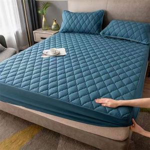 Nouveau protège-matelas matelassé imperméable couvre-matelas respirant <span class=keywords><strong>Anti</strong></span>-acariens <span class=keywords><strong>drap</strong></span>-<span class=keywords><strong>housse</strong></span> antibactérien sans taie d'oreiller - Product Image 3