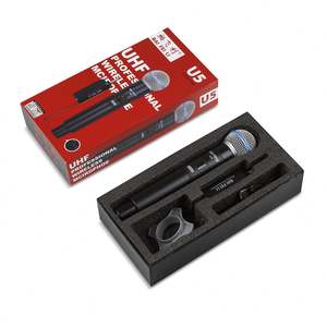 BAIFEILI U5 プロフェッショナルダイナミックベータマイク ハンドヘルドワイヤレスマイク 3.5mm接続 ポータブルサウンドカード 子供用 メタル - Product Image 6