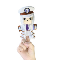 Mini figurines de dessin animé Kawaii en peluche douce, personnage de dessin animé, uniforme, poupée jumeaux, marionnette à doigt, poupées en peluche personnalisées