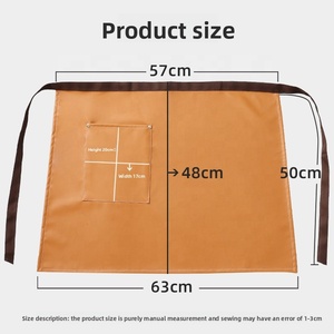 Delantal de PU con logotipo personalizable, impermeable, a prueba de aceite, nuevo delantal de cintura de cuero para Hotel, restaurante, Bar - Product Image 2