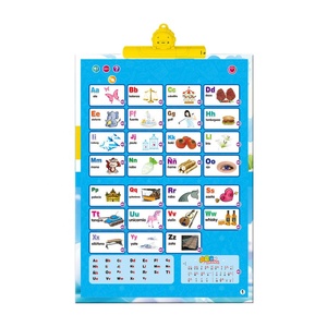 Lector de Libros Electrónicos de Audio Bilingüe en Inglés y Español 13 en 1, Póster de Aprendizaje Musical, Tabla de Pared Interactiva <span class=keywords><strong>para</strong></span> Niños, Juguete Educativo - Product Image 1
