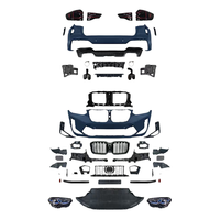 Kit de carrosserie pour BMW X3 Série G01 (2018-2021) – Amélioration style Power avec phares LED, feux arrière, calandre, pare-chocs et jupes latérales en plastique – Nouveau, à fixer par boulons