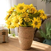 2025 nouveau Style nordique maison décorative Pots de fleurs tressé rotin matériel pour décorations de fête à la maison