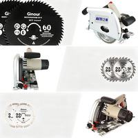 Scie circulaire sans fil AKX Industrial 20V 165mm, machine à bois électrique sans balais pour la menuiserie professionnelle