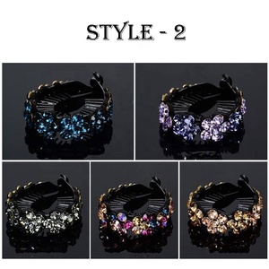 Wholesale Crystal Hair Barrettes Luxury Diamond Banana Hair <strong>Clip</strong> Colorful Ponytail <strong>Buckle</strong> <strong>Clips</strong> for Ladies - Product Image 4