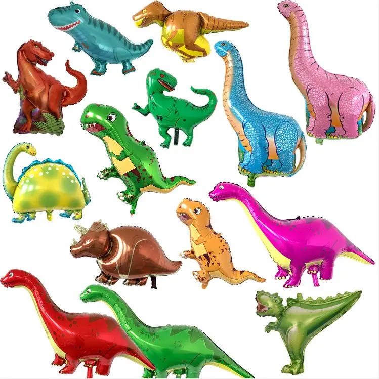 2022 New Various Dinosaur Helium Foil Balloon Animal Toy Gift For Kids Birthday Party Decoration