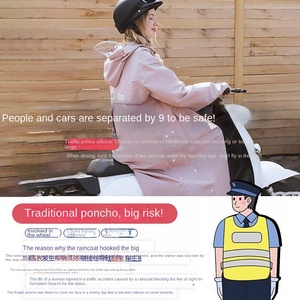 <span class=keywords><strong>Impermeable</strong></span> con Capucha para Bicicleta Eléctrica, para Mujeres y Hombres Adultos, Protección Completa del Cuerpo para Ciclismo y Senderismo - Product Image 3