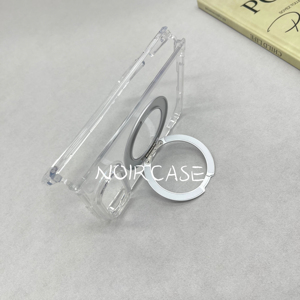 Funda Transparente Magnética con Soporte para Teléfono, Resistente a Impactos, de PC Rígido, con Anillo Giratorio Integrado para iPhone 18 <span class=keywords><strong>DUO</strong></span>, Venta al Por Mayor - Product Image 2