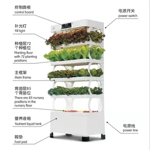 Lyine hydroponic growing system greenhouse use intelligent controllable smart vegetable cabinet