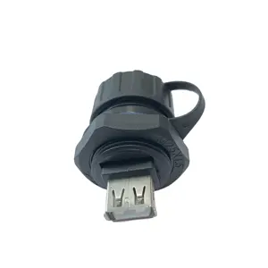 socket female IP67 coupler USB connectors 2.0 waterproof Panel USB Micro connector