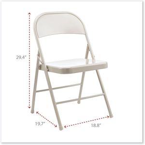 Silla Plegable de Acero sin Brazos Alera CA944, Diseño Contemporáneo, Uso en Interiores y Exteriores, Soporta 275 Libras, 4/CARTÓN, Origen Estadounidense - Product Image 6