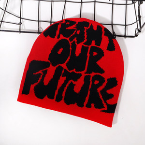 Berretto con Logo personalizzato con lettere colorate <span class=keywords><strong>tipografia</strong></span> Y2K con stampa Beanie per uomo donna stile invernale stile acrilico a forma di cupola cappelli invernali - Product Image 6