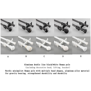 <span class=keywords><strong>Tringle</strong></span> à <span class=keywords><strong>rideau</strong></span> coulissante en aluminium, support mural simple, <span class=keywords><strong>tringle</strong></span> à <span class=keywords><strong>rideau</strong></span> pour le salon - Product Image 3
