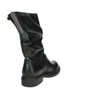 Bottes mi-mollet pour femme Manas, noires, 8901, en cuir, fermeture à boucle - Product Image 3