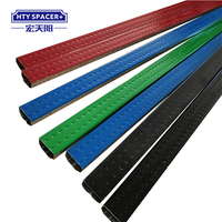 Barre d'espacement en aluminium durable et colorée pour verre isolant, double vitrage, mur-rideau, fenêtre, porte, creuse