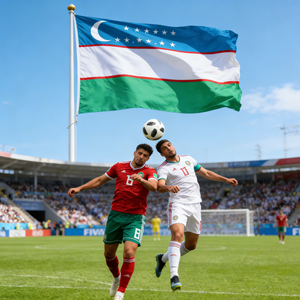 Banderas de Mano de Uzbekistán al por Mayor 2026, Bandera de Mano de Ocho Países de <span class=keywords><strong>Asia</strong></span>, Decoración para el Día Nacional, Poliéster - Product Image 4