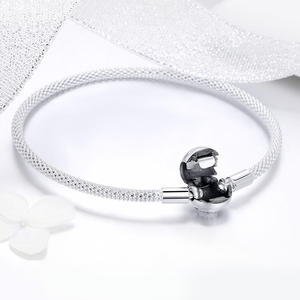 Pulsera de Plata de Ley 925 para Mujer, Brazalete de Cadena DIY con Iniciales, Amor Eterno, para Creación de Joyas - Product Image 4