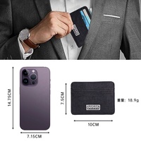 Sarung kartu pemegang kartu dompet kredit bahan kanvas paspor nilon kain kustom pabrik untuk pria