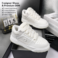 Nouvelles baskets de luxe 2026 pour hommes et femmes, en cuir et maille de haute qualité, entièrement blanches, avec motif étoile en relief, plateforme épaisse, décontractées